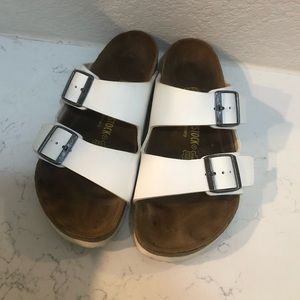 white birkenstocks 38